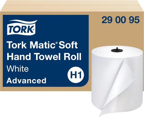 Vista 14 de Tork Matic Paper - Rollo de toalla de mano Natural H1, universal, 100% fibra reciclada, 6 rollos x 700 pies, 290088