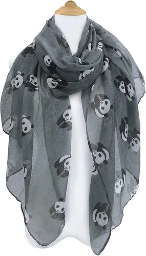 Vista 4 de GERINLY Lindo Panda Bear Bufandas para mujer algodón cabeza Wrap bufandas Panda regalos Accesorios