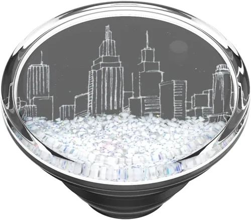 Vista 8 de PopSockets Agarre para teléfono con soporte expansible, Tidepool - City Scape