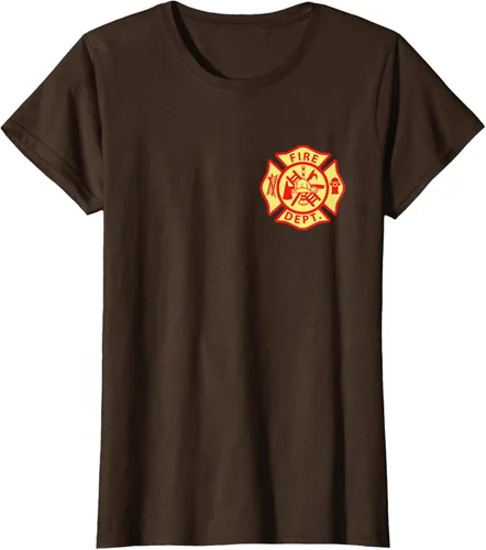 Vista 16 de Camiseta con logotipo de bomberos con símbolo de bombero, Negro
