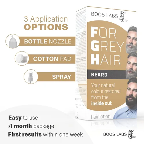 Vista 3 de Para cabello gris para barba y bigote - Recupera tu color de cabello original