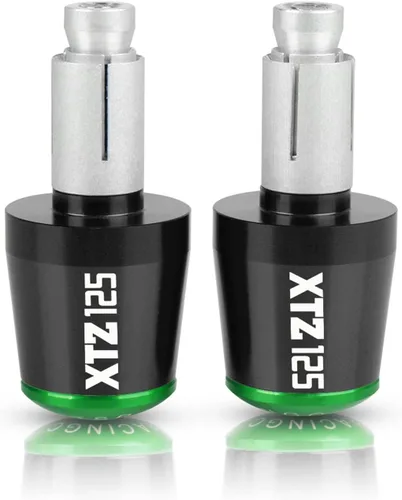 Vista 5 de Extremos de barra de manillar de motocicleta para XTZ125 XTZ 125 2021 2022 2023 78 pulgadas 0.866 in, tapones antivibración plateados