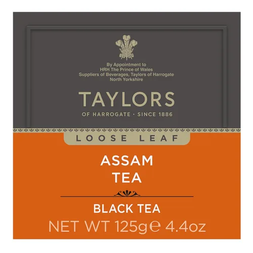 Vista 3 de Taylors of Harrogate Té negro puro de Assam, hojas sueltas, caja de 4.41 onzas (paquete de 1), té de hoja entera premium, con cafeína, de cuerpo