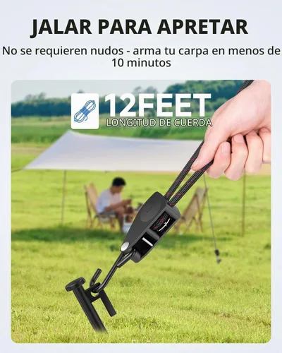 Vista 3 de Fondwell Correas de trinquete pequeñas para atar cuerdas, perchas de luz