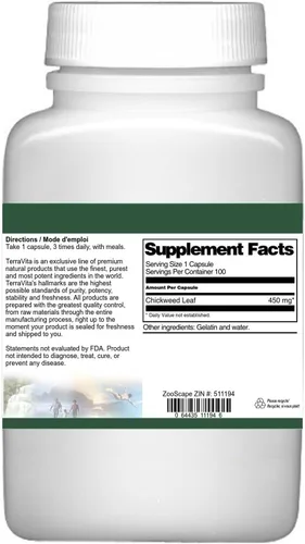 Vista 3 de Hoja de Pamplina - 450 mg (100 Cápsulas, ZIN: 511194) - Paquete de 3