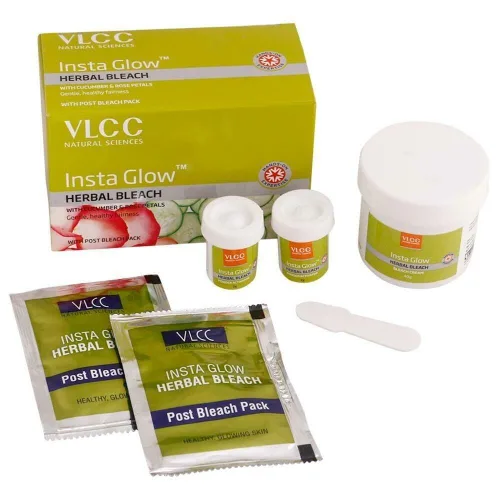 Vista 5 de Vlcc Insta Glow - Blanqueador de hierbas con pepino y pétalo de rosa para la equidad, 1.90 oz
