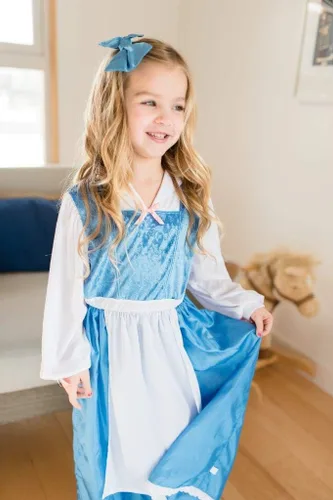 Vista 4 de Little Adventures Vestido de día de belleza con disfraz de lazo (edad mediana 3-5) Lavable a máquina para juegos de simulación y vestido de fiesta