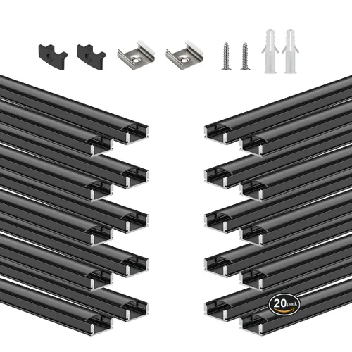 Vista 13 de BTF-LIGHTING - Sistema de canal de aluminio LED de 1.64 pies, paquete de 10 Blanco