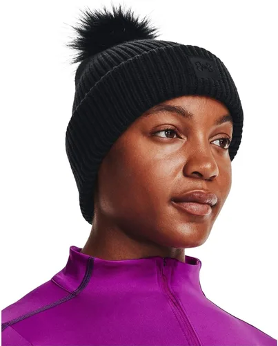 Vista 2 de Under Armour Gorro acanalado de medio tiempo con pompones para mujer