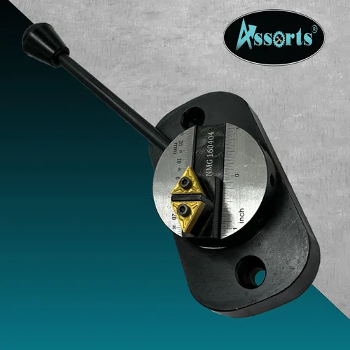 Vista 4 de Accesorio de torno de bola -Base ovalada con escala de tamaño-Broca doble Herramienta de torneado de radio de esfera de metal convexo y cóncavo Se