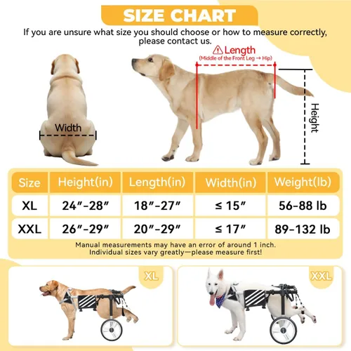 Vista 3 de Large Dog Wheelchair for Back Legs with Multi-Function Pet Lift, Wheelchair for Dogs Thickened, Adjustable Back Leg Dog Wheel Chair, Dosg Carts with