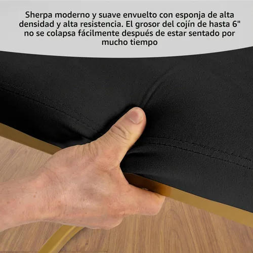 Vista 4 de Modern Barrel - Juego de 2 taburetes de bar de terciopelo de 24 pulgadas con respaldo y brazos cómodos, silla de isla de cocina tapizada de sherpa
