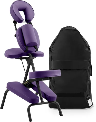 Vista 11 de Silla de masaje portátil, silla de aluminio plegable ligera, negro
