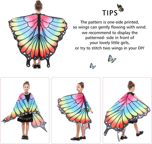 Vista 11 de MAGIFIRE Butterfly Wings for Girls & Kids – Butterfly Costume Wings