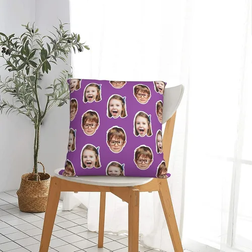 Vista 7 de Funda de almohada personalizada con nombre de foto, regalos personalizados para mamá, papá, hombres, mujeres, él, ella, fundas de cojín