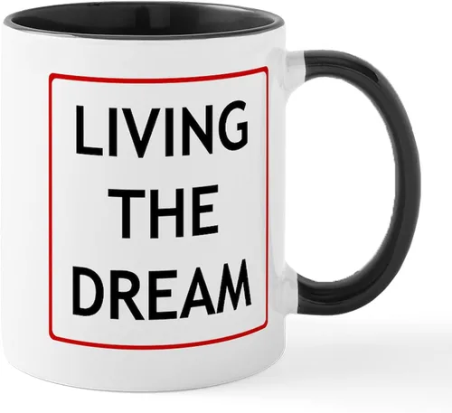 Vista 87 de CafePress Living The Dream Mugs Taza de café de cerámica de 11 oz (11.0 fl oz)