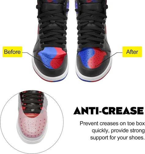 Vista 2 de TUPEED 6 pares de protectores de dedos de zapatos, protectores antiarrugas para Air Jordan Air Force, 2022 nuevos tapones para arrugas de zapatos