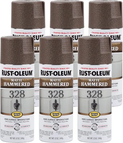 Vista 36 de Rust-Oleum 7215830 – Pintura en aerosol con efecto martillado para prevención del óxido, 12 oz (340 g), color negro
