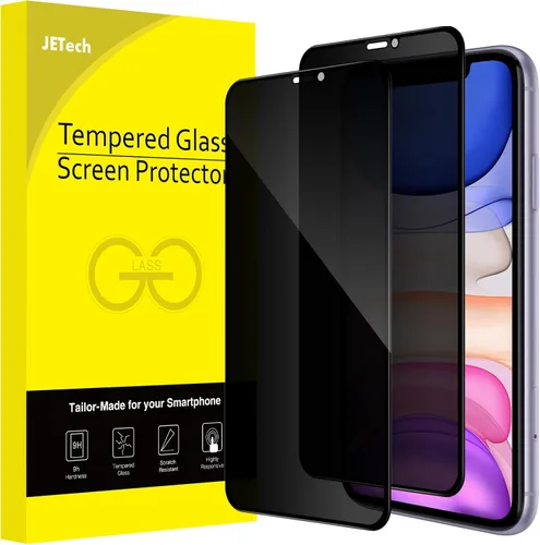 Vista 7 de JETech Protector de pantalla de privacidad de cobertura completa para iPhone 11 Pro/X/XS de 5.8 pulgadas, película de vidrio templado antiespía