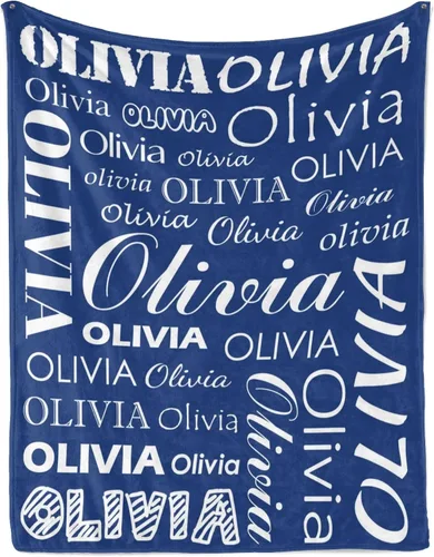 Vista 25 de Manta personalizada con nombre para niños y adultos, manta de franela personalizada con nombre