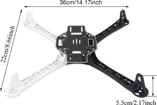 Vista 7 de Quadcopter FPV - Kit de marco de dron, kit de marco de dron, accesorio RC placa PCB integrada, 17.7 pulgadas para DJI F450 Quadcopter Kit de marco