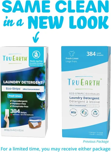 Vista 3 de Tru Earth Hojas compactas de detergente seco para ropa, a granel, hasta 768 cargas (384 unidades) - Sin parabenos - Detergente sin líquido original