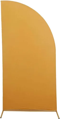 Vista 14 de Efavormart - Juego de 4 fundas de elastano beige para arco de media luna, fundas de telón de fondo Chiara de 2.5 pies a 7 pies para escenarios