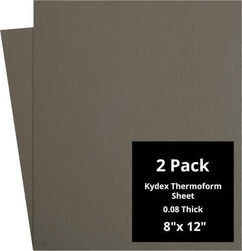 Vista 72 de Kydex Sheets - Solid Color DIY Kit for Crafting Holsters, Sheaths, and Mag Pouches - (8x8, 8x12, 12x12), Premium Thermoform Sheets - Thick, Durable