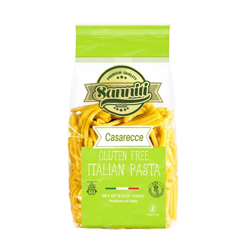 Vista 2 de Sanniti Pasta italiana sin gluten europea-kosher vegana sin OMG hecha con maíz y arroz importada de Italia, 8.8 onzas (paquete de 2) (Caserecce)