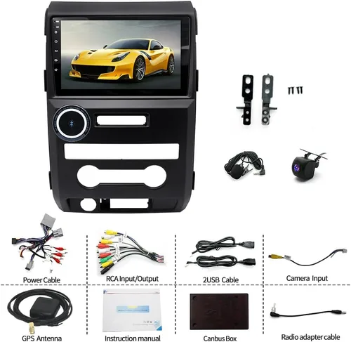 Vista 8 de Radio de actualización 5G para Ford F150 F-150 2009-2014 con CarPlay Android Auto, pantalla táctil IPS de 9 pulgadas, reproductor de radio de coche