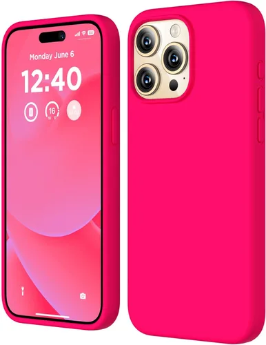 Vista 19 de Funda compatible con iPhone 15 Pro, funda de silicona líquida, funda protectora de cuerpo completo a prueba de golpes, funda delgada para teléfono