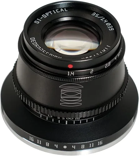 Vista 2 de TTArtisan 1.378 in F1.4 APS-C Formato Gran Apertura Manual Foco Lente Fija Para Olympus/Panasonic Mrcro Cuatro Tercera M4/3 Montaje Cámaras Negro