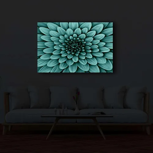 Vista 4 de Startonight Lienzo decorativo para pared, pintura de pétalos blancos macro, flores, decoración, obra de arte para sala de estar, imagen grande