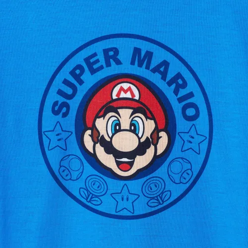 Vista 4 de Pijamas Super Mario para niños Juego de 4 piezas de ropa de dormir para niños, camisas de dormir y pantalones de pijama para niños grandes