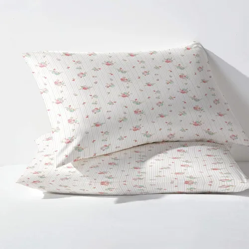 Vista 3 de Juego de sábanas de 3 piezas con estampado botánico floral, tamaño individual, sábanas y fundas de almohada estampadas – Sábana bajera ajustable