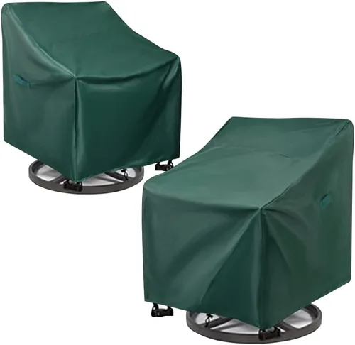 Vista 10 de RosieLily Fundas para sillas de exterior, fundas para sillas de patio, impermeables, 600D, resistentes, apilables, para muebles de patio, estándar