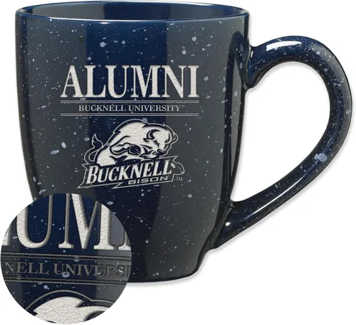 Vista 67 de Rico Industries NCAA Illinois Fighting Illini Alumni - Taza de café de cerámica moteada grabada con láser de 16 onzas