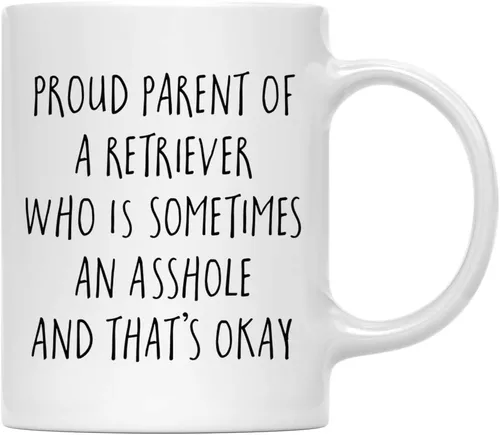 Vista 49 de Andaz Press Funny Dog - Taza de café de 11 onzas, regalo de broma, orgulloso padre de un afenpinscher que es a veces un gilipollas y eso está bien