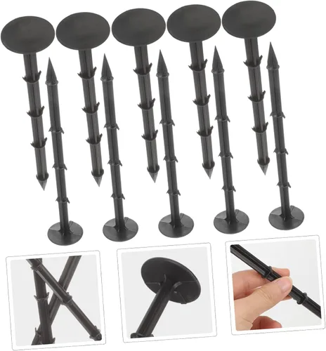 Vista 7 de YARNOW 60 piezas de clavos moldeadores de árboles de tachuelas para jardín, tienda de campaña, estacas de césped, estacas de suelo, estacas