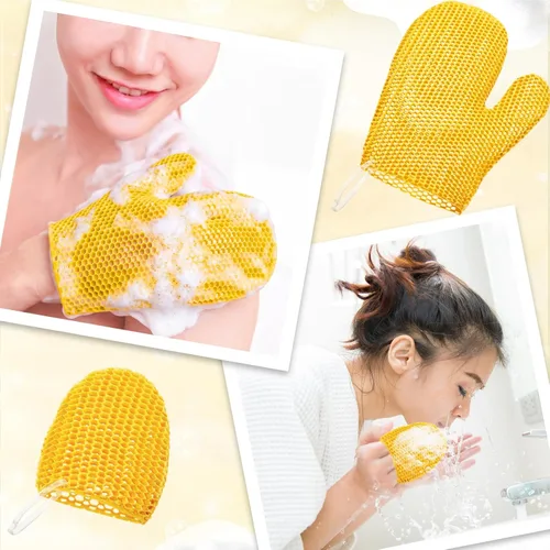 Vista 7 de Karenhi 2 Pcs Honeycomb Exfoliating Glove Set Exfoliating Bath Mitt Honeycomb Face and Body Scrubber Shower Mitt for Cleaning Body Shower Face Skin