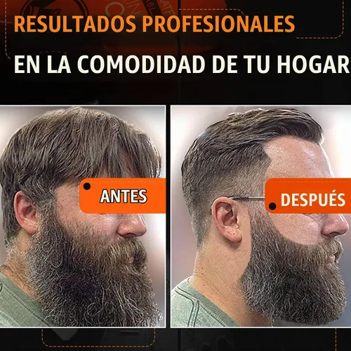 Vista 3 de Kit de moldeador de barba – Herramienta completa de modelado y peinado – Moldeador ajustable transparente, maquinillas de afeitar, lápiz