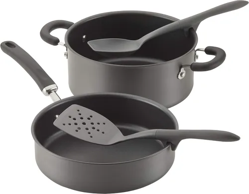 Vista 10 de Rachael Ray Juego de cucharas flexi Turner y raspar y utensilios de cocina, 2 piezas, color gris