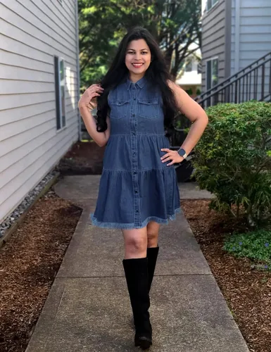 Vista 5 de luvamia Vestido de mezclilla corto con solapa sin mangas y botones para mujer