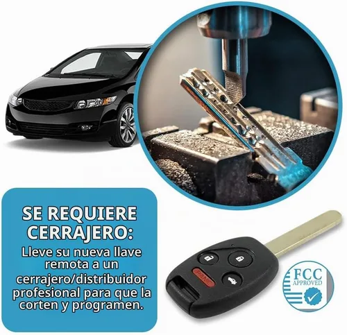 Vista 5 de Keyless2Go N5F-S0084A Repuesto de llave para auto para entrada sin llave para vehículos que utilizan 4 botones