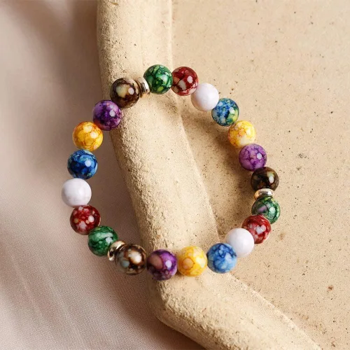 Vista 3 de Harry and Henry Pulsera Arus 7 chakras original para mujer, pulseras de piedras curativas, pulsera de cuentas de cristal, pulseras de chakras