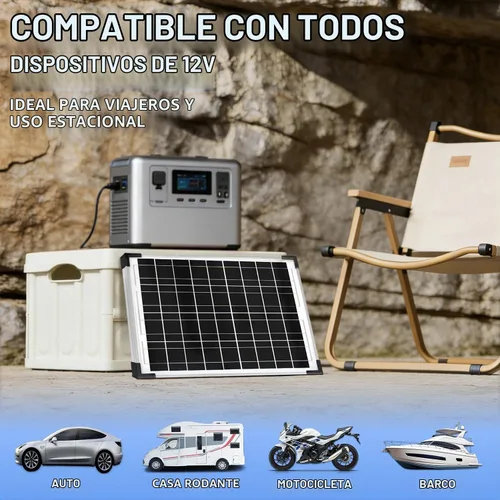 Vista 8 de Kit de Panel Solar 20W 12V Monocristalino, Mantenedor de Batería + Controlador de Carga Solar 10A + Cable de Extensión con Clips de Batería Terminal