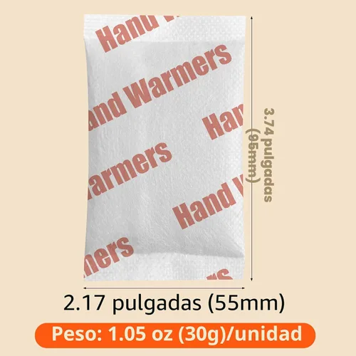 Vista 3 de Hand Warmers Disposable - Up to 15 Hours of Heat - 10/50/100/200 Pack Super Long Lasting Air Activated Warmers, All Natural, Portable for Body