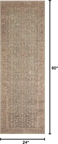 Vista 59 de Loloi Angela Rose Aubrey Collection AUB-02 - Alfombra decorativa de 2 pies 3 pulgadas x 3 pies 9 pulgadas, altura de pelo 0,19 pulgadas, diseño