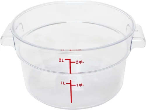 Vista 14 de TrueCraftware - Tapa redonda transparente de 1 cuarto de galón para contenedor redondo de almacenamiento de alimentos de policarbonato, 1 pieza
