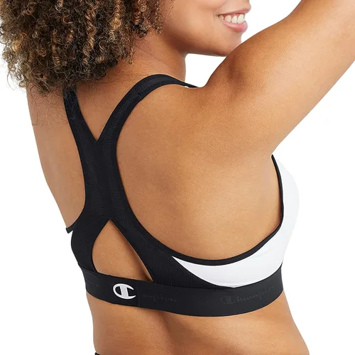 Vista 2 de Champion Womens Racerback Sports Bra Moisture-Wicking Athletic Sports Bra with Moderate Support